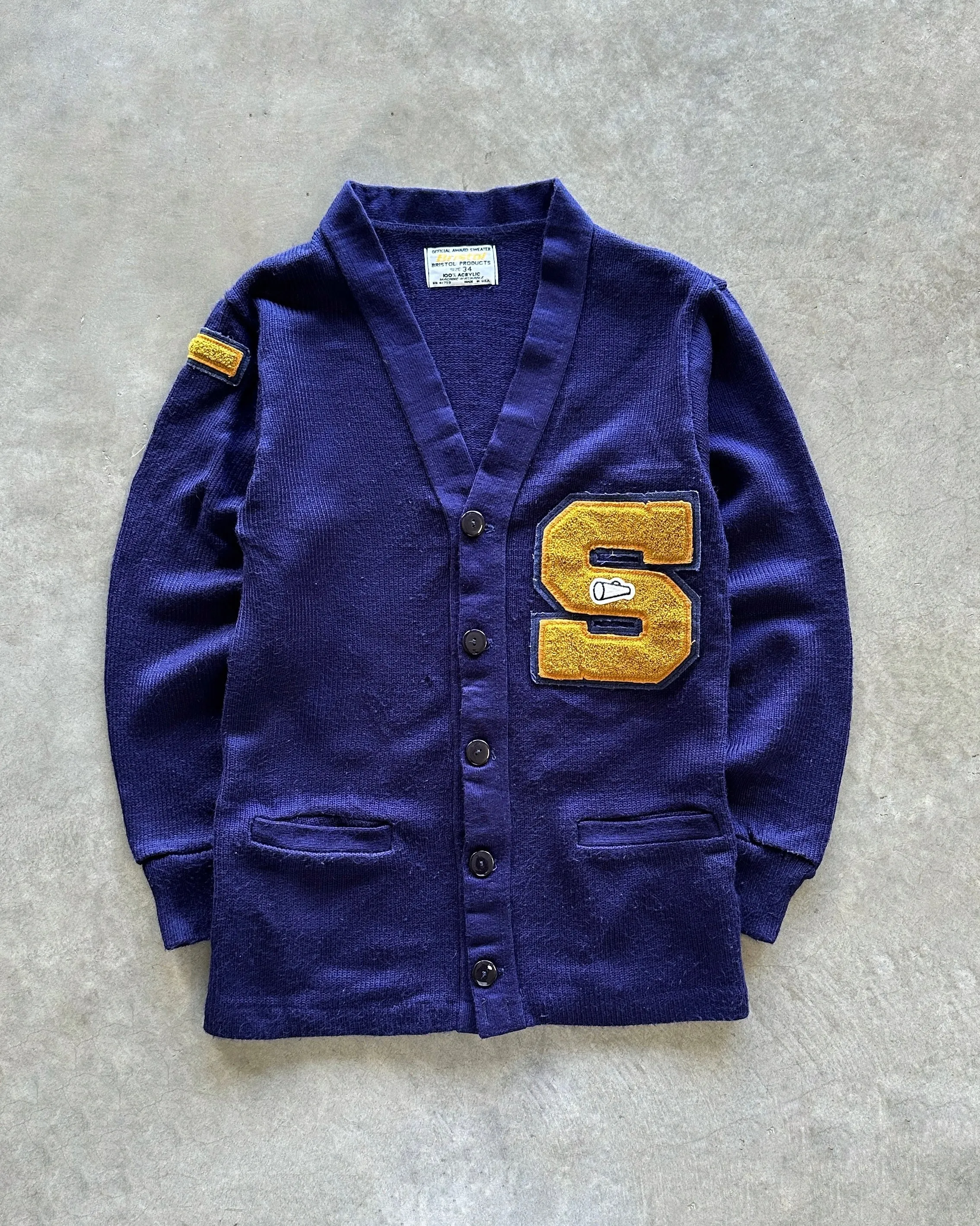 1980s Letterman cardigan (S) Airflow channels