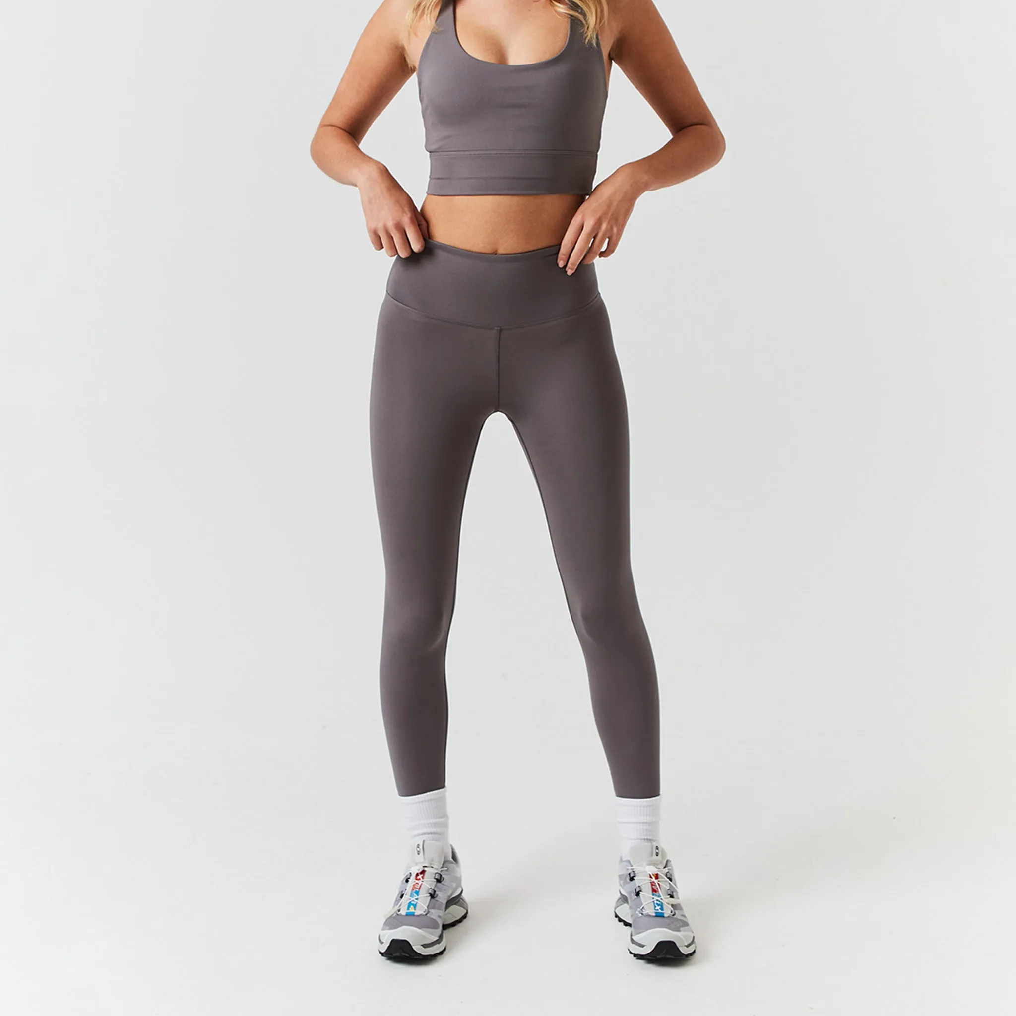 2-Pack Second Skin Leggings | Grey/Olive Flattering Silhouette