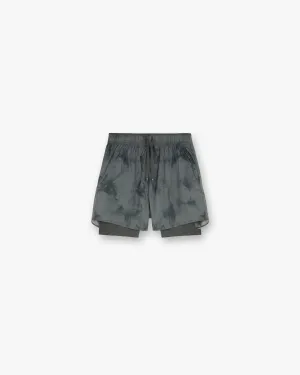 Day Wear 247 Distance 2-In-1 Short Printed - Dark Green