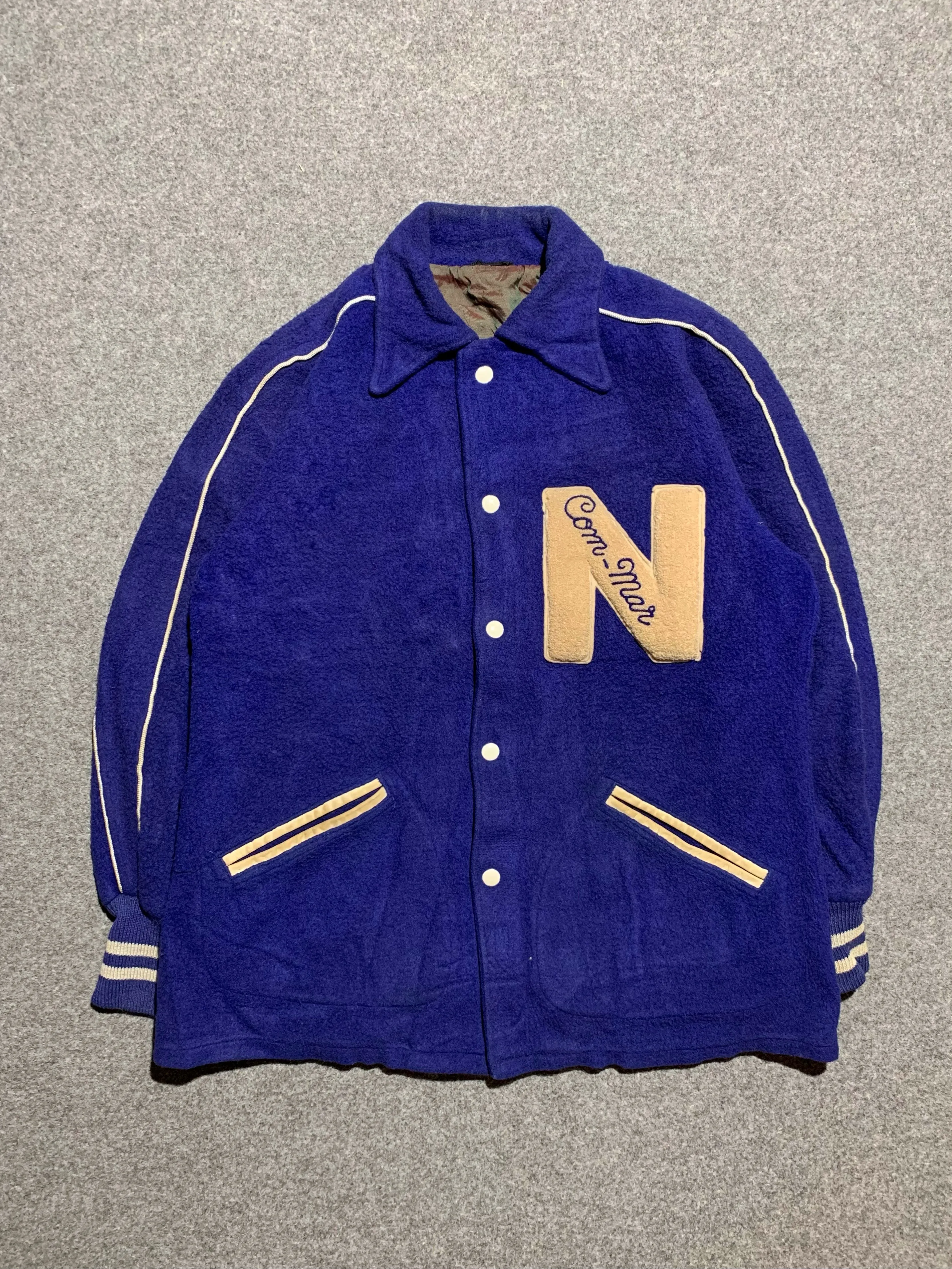 70s college long jacket Walk In Park