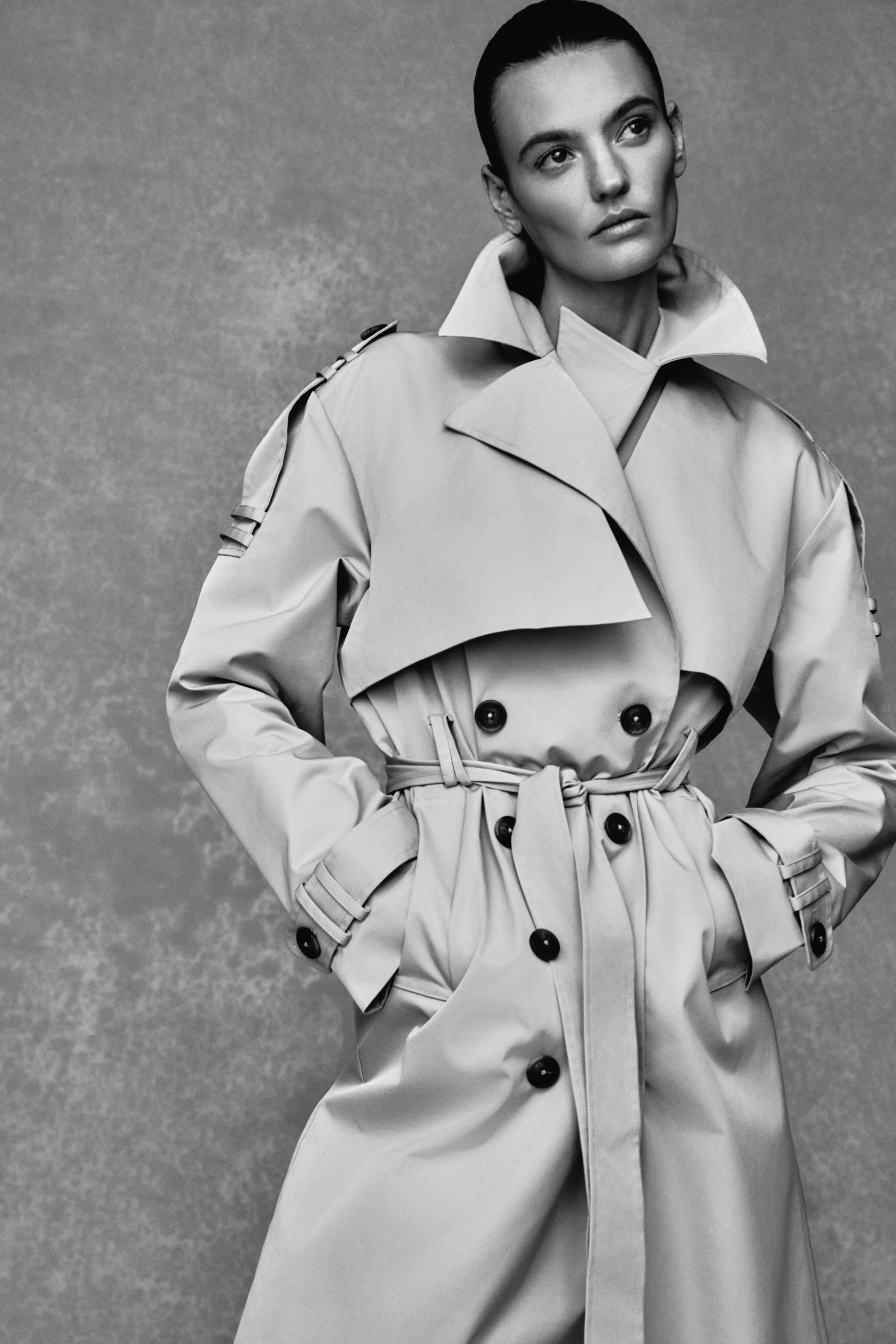 Adjustable Belt Lois Twill Trench Coat - Camel