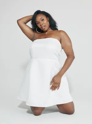 Timeless Trend Spader Corset Mini Dress White Curve