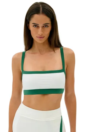 Monah Rigor Bra, White/Arugula Hiking groups runners