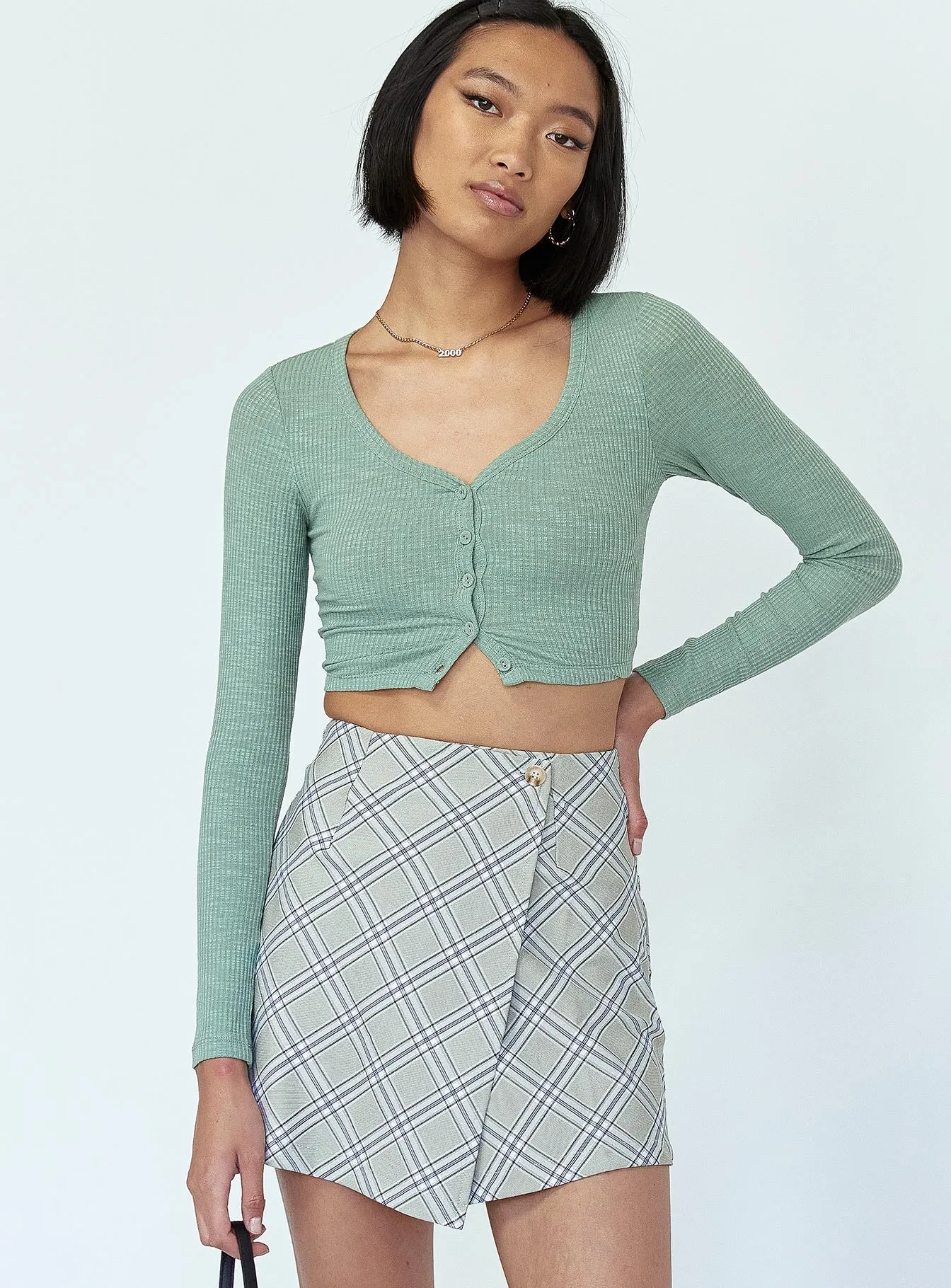 Vibrant Flow Ailisha Mini Skirt Green