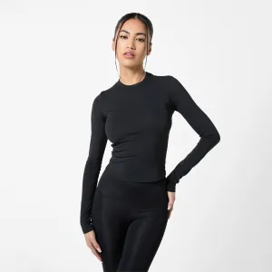 Second Skin Long Sleeve Top I Black Casual Chic