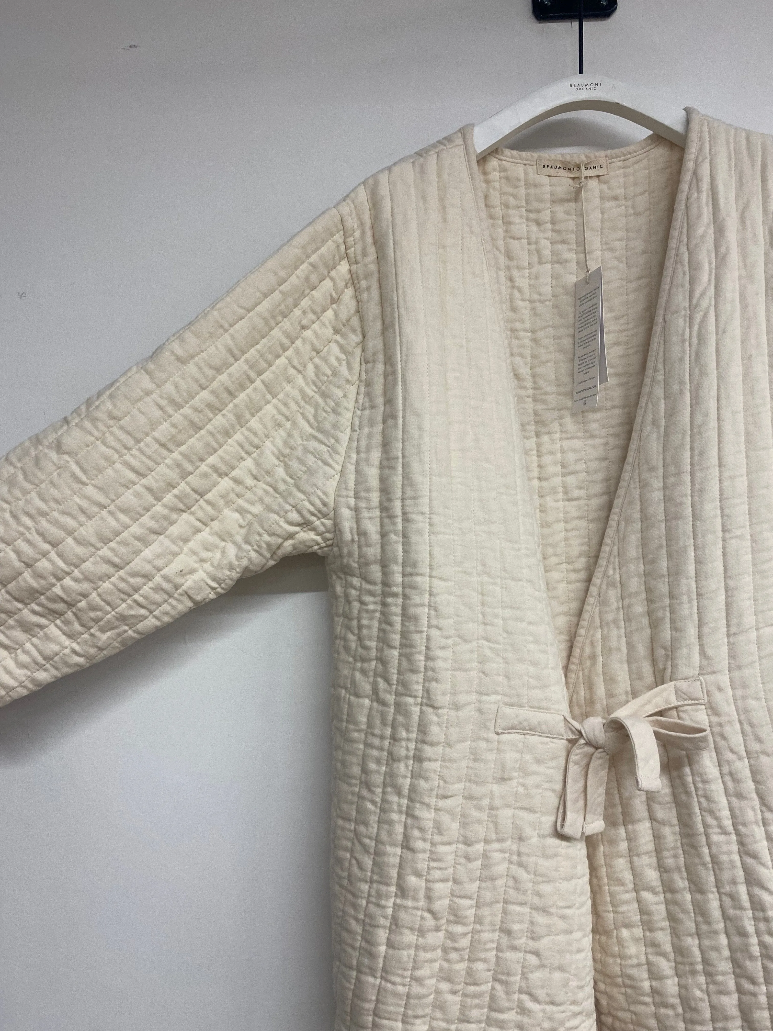 Akoya Organic Cotton Quilted Jacket in Off White New Yorker EasyAdjustment