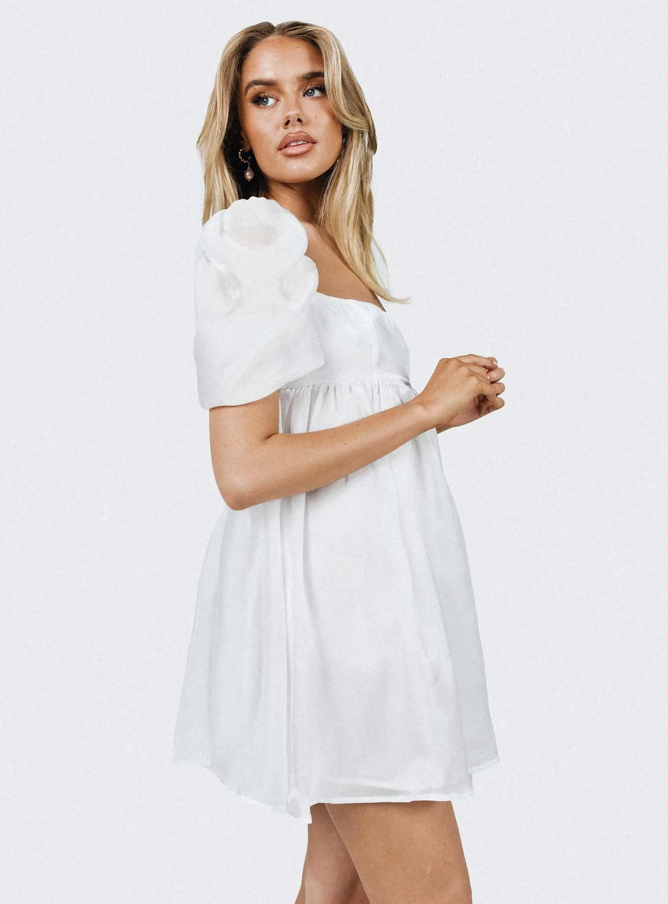 Beach Moment Lightweight Material Alaya Mini Dress White