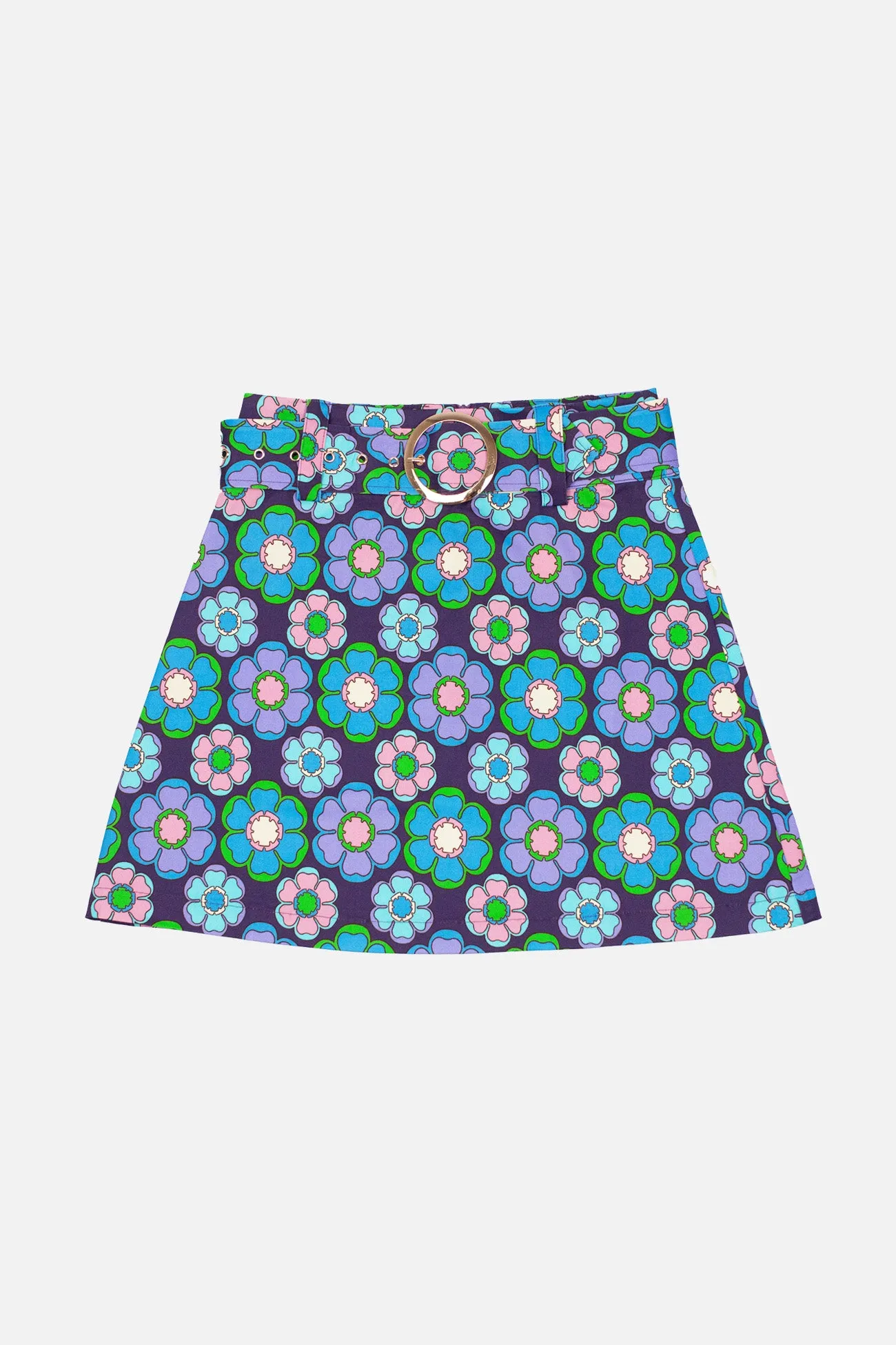 Crisscross Back Exclusive 'Cher' Mod Blossom Blue - Skirt