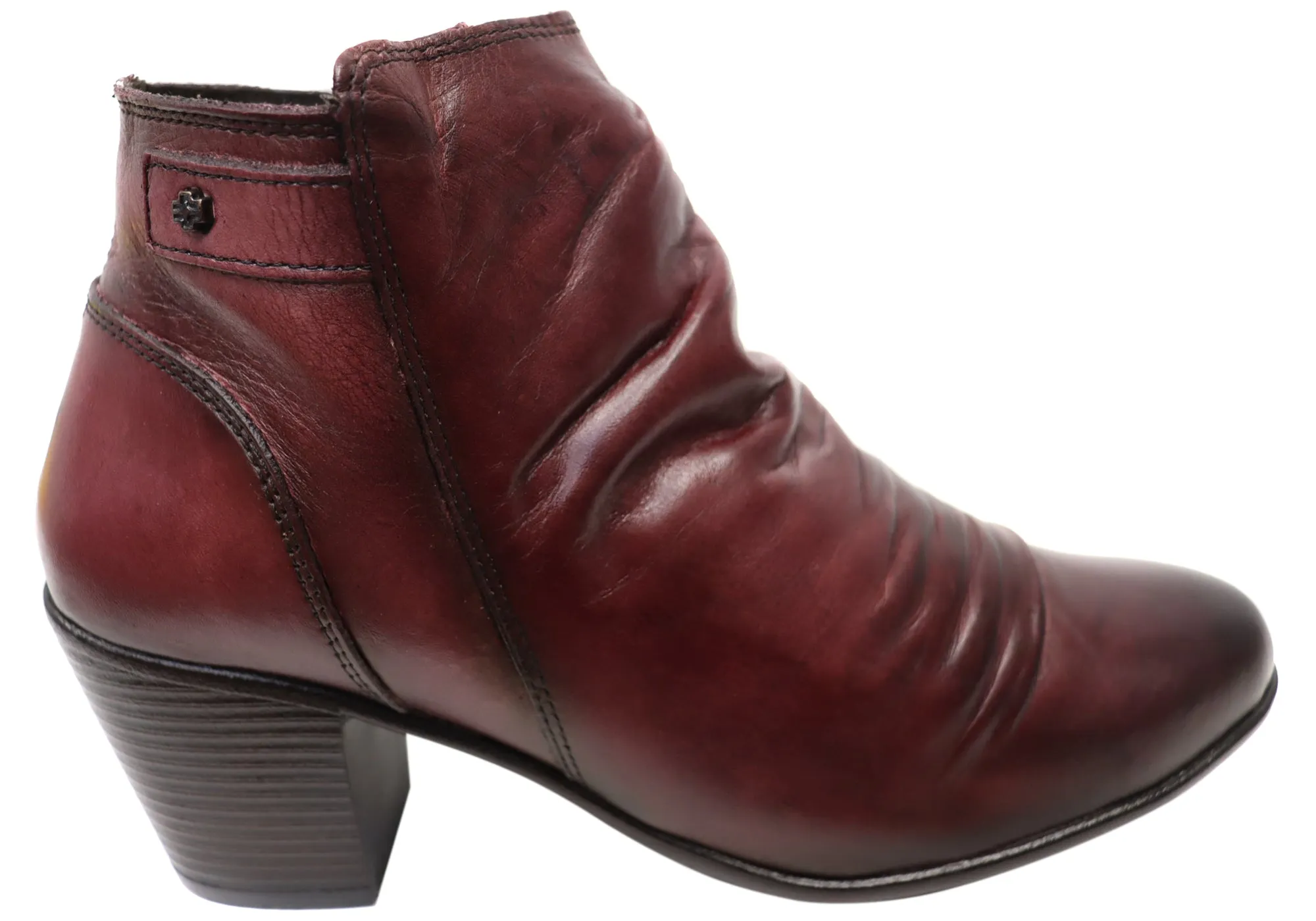 Smooth Design Perlatto Brooke Womens Comfortable Leather Ankle Boots Made In Brazil