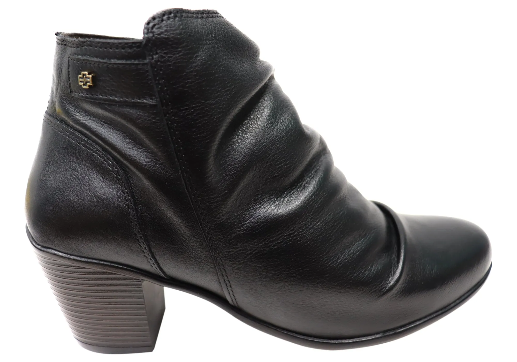 Perlatto Brooke Womens Comfortable Leather Ankle Boots Made In Brazil Protective Footwear
