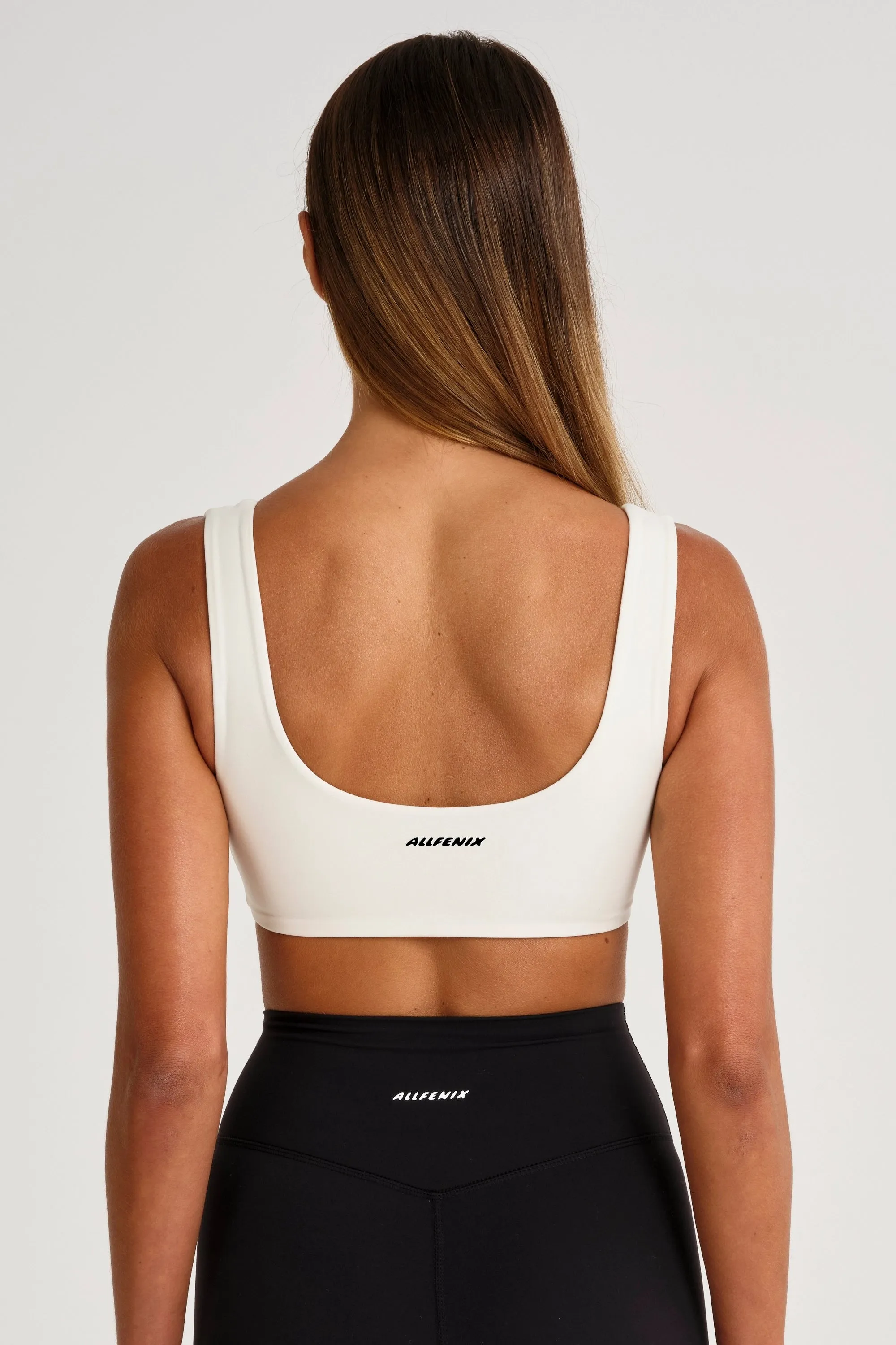 ALLFENIX CloudCore Ruched Sports Bra Adjustable Structure Collared