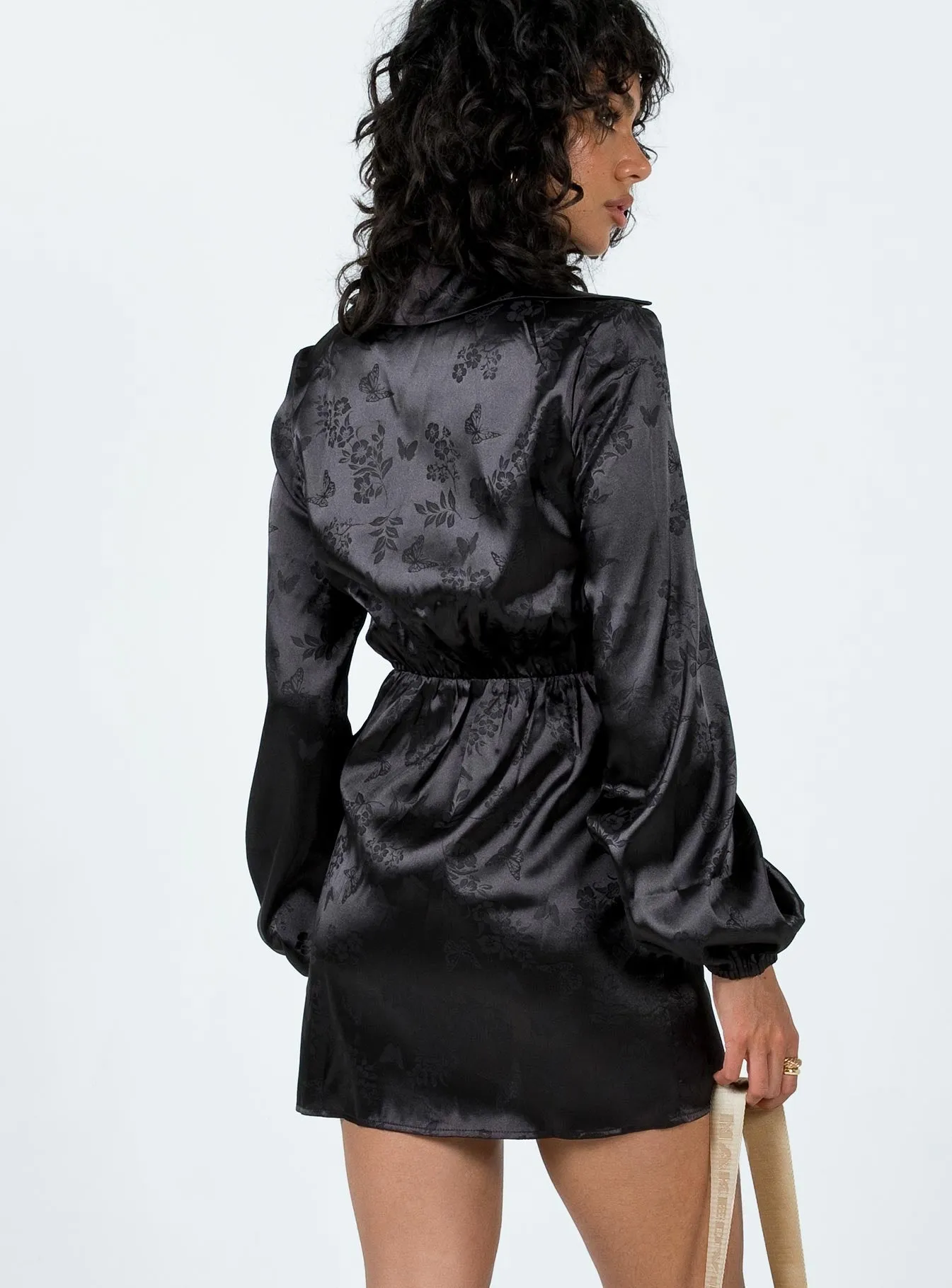 Gentle Motion Allira Wrap Mini Dress Black