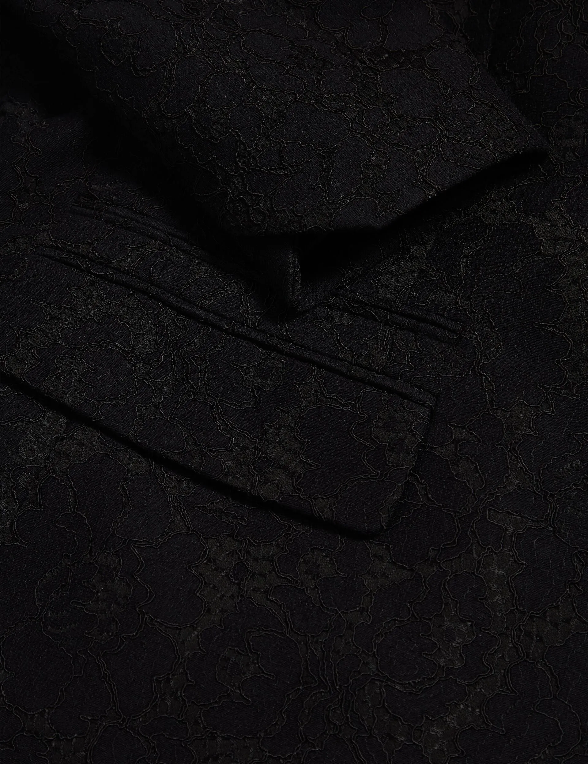 Sun Protective Fabric Anti Pilling Finish MERIO | BLACK