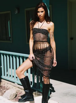 Alnet Maxi Skirt Black Maxi length Mid Rise