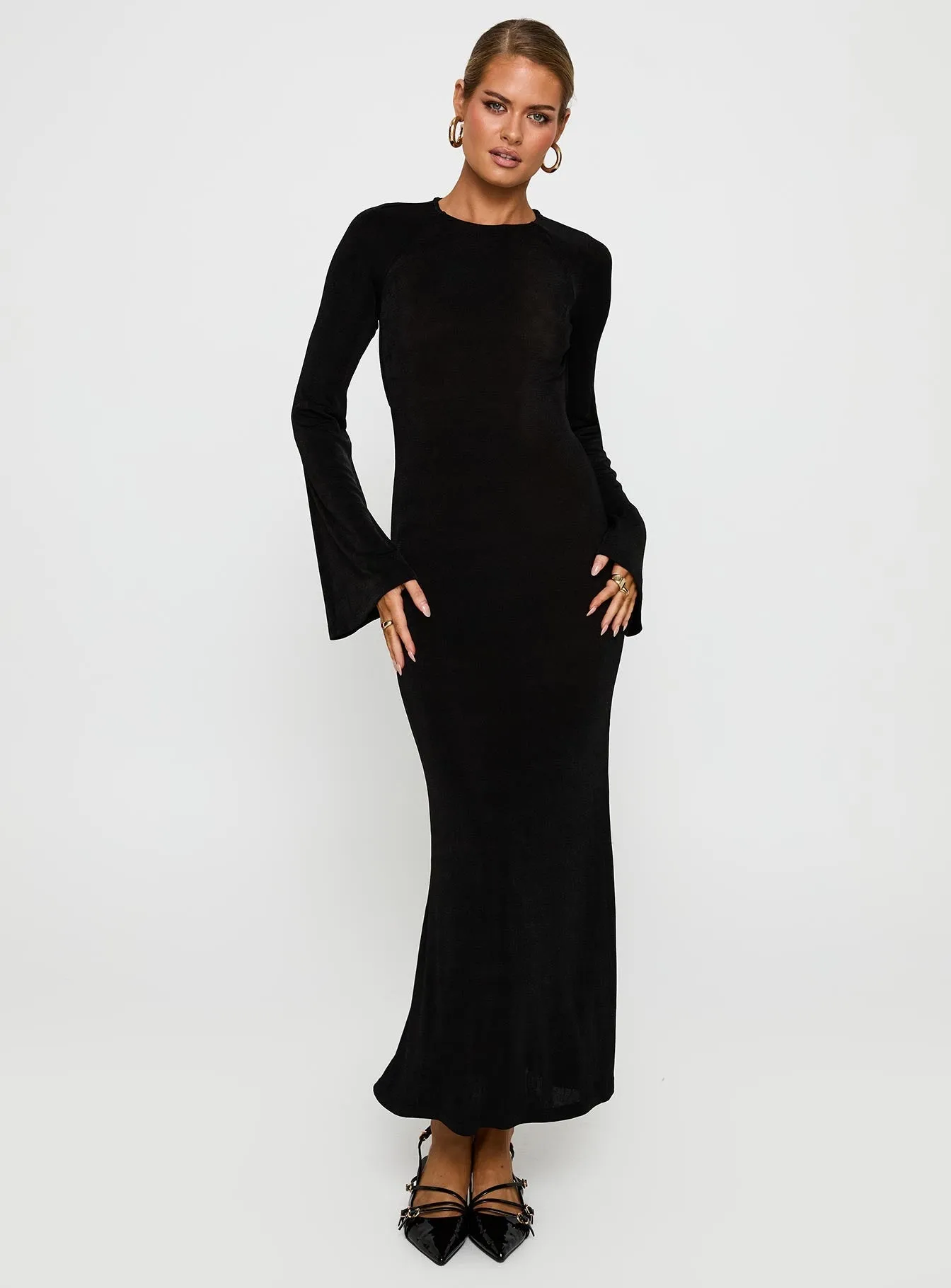 Event Favorite Amersham Long Sleeve Maxi Dress Black
