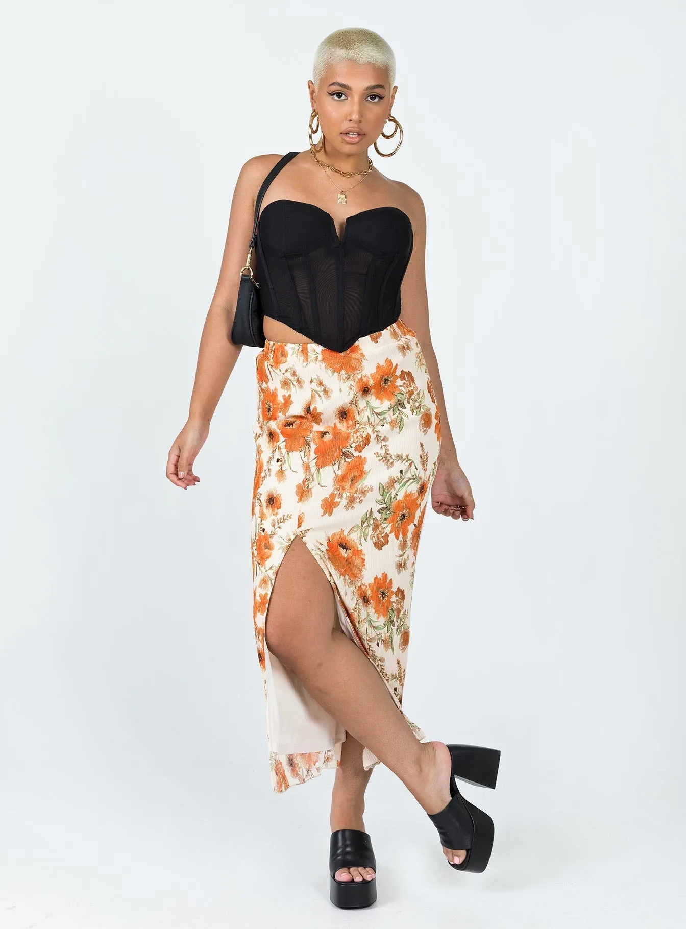 Amoura Midi Skirt Multi Tear Resistant Material Quiet Style