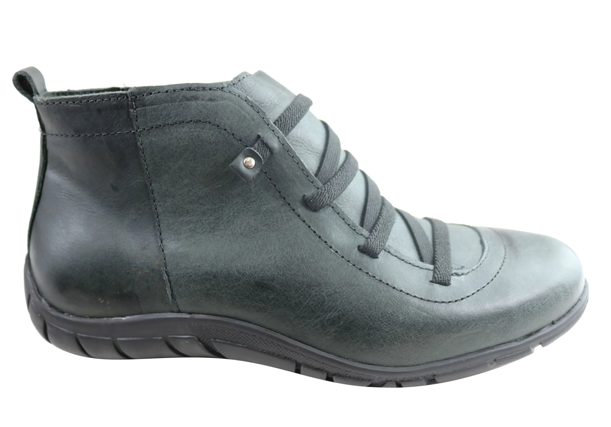 Andacco Mist Womens Leather Comfortable Ankle Boots Made In Brazil All Weather Urban Commute Rugged Built Outdoor Trek