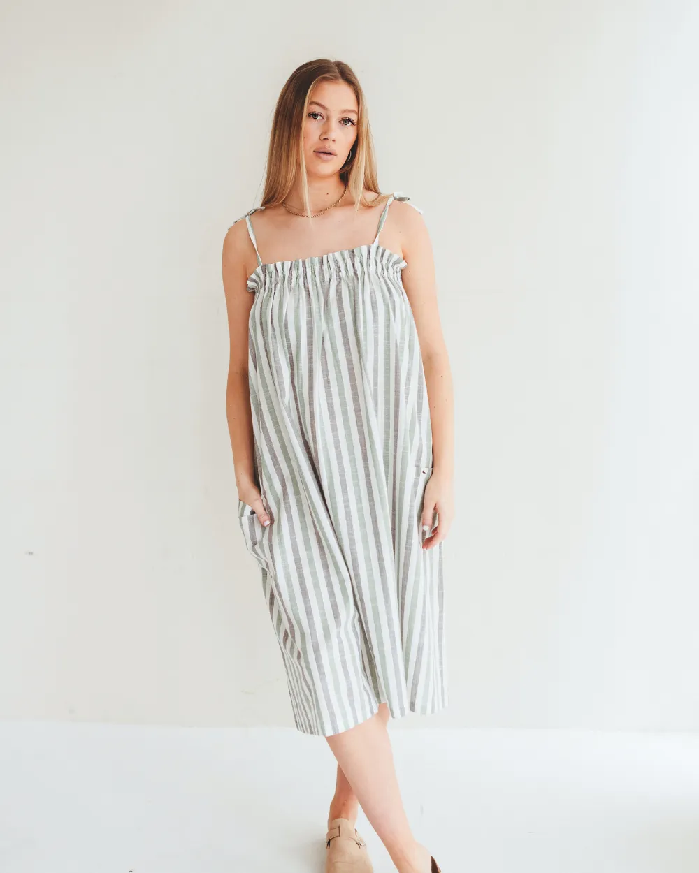 Elegant Look Anna Multicolur Multifunctional Stripe Print Maxi Skirt