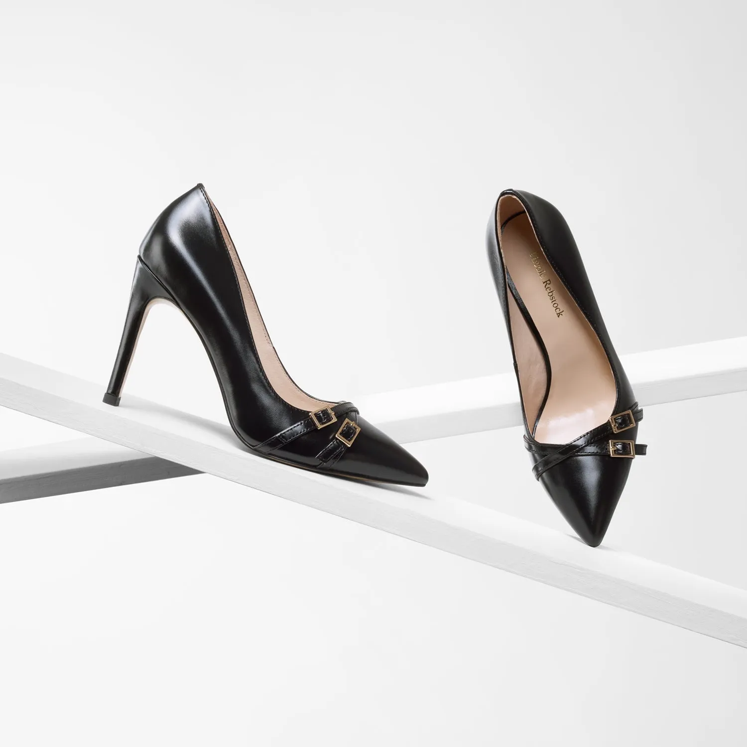 Classic Black Heels Nash Heel | Black Leather