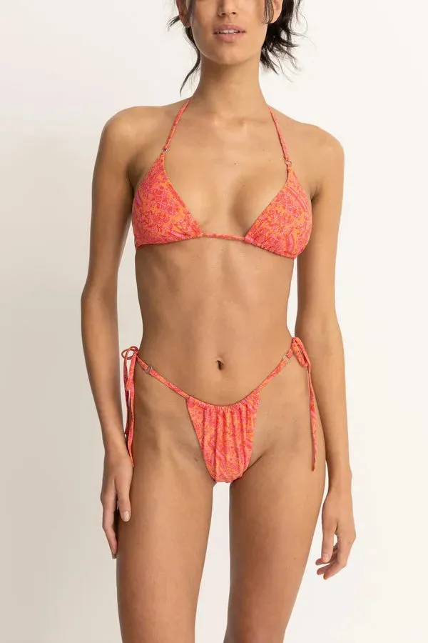 Rhythm Womens Bikini Top Adia Paisley Slide Tri Beach Escape Bandeau-Style