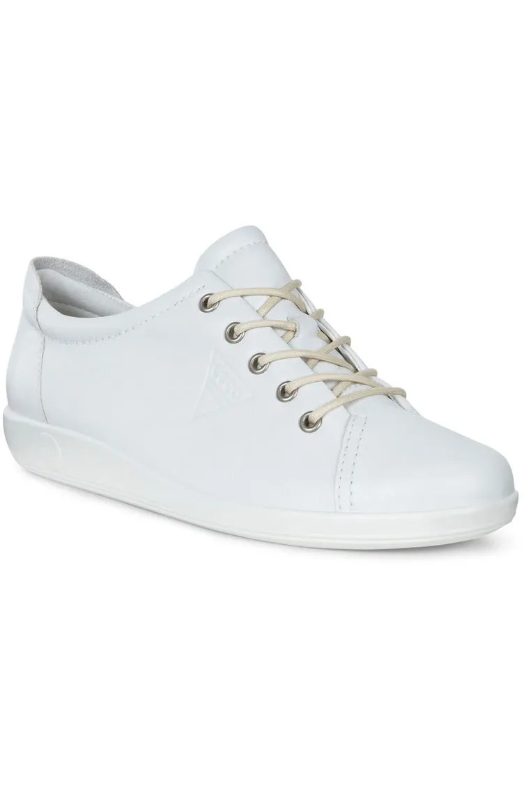 Wide Base Stabilization Court Fast ECCO Womens Soft 2.0 206503 01007 in White Leather