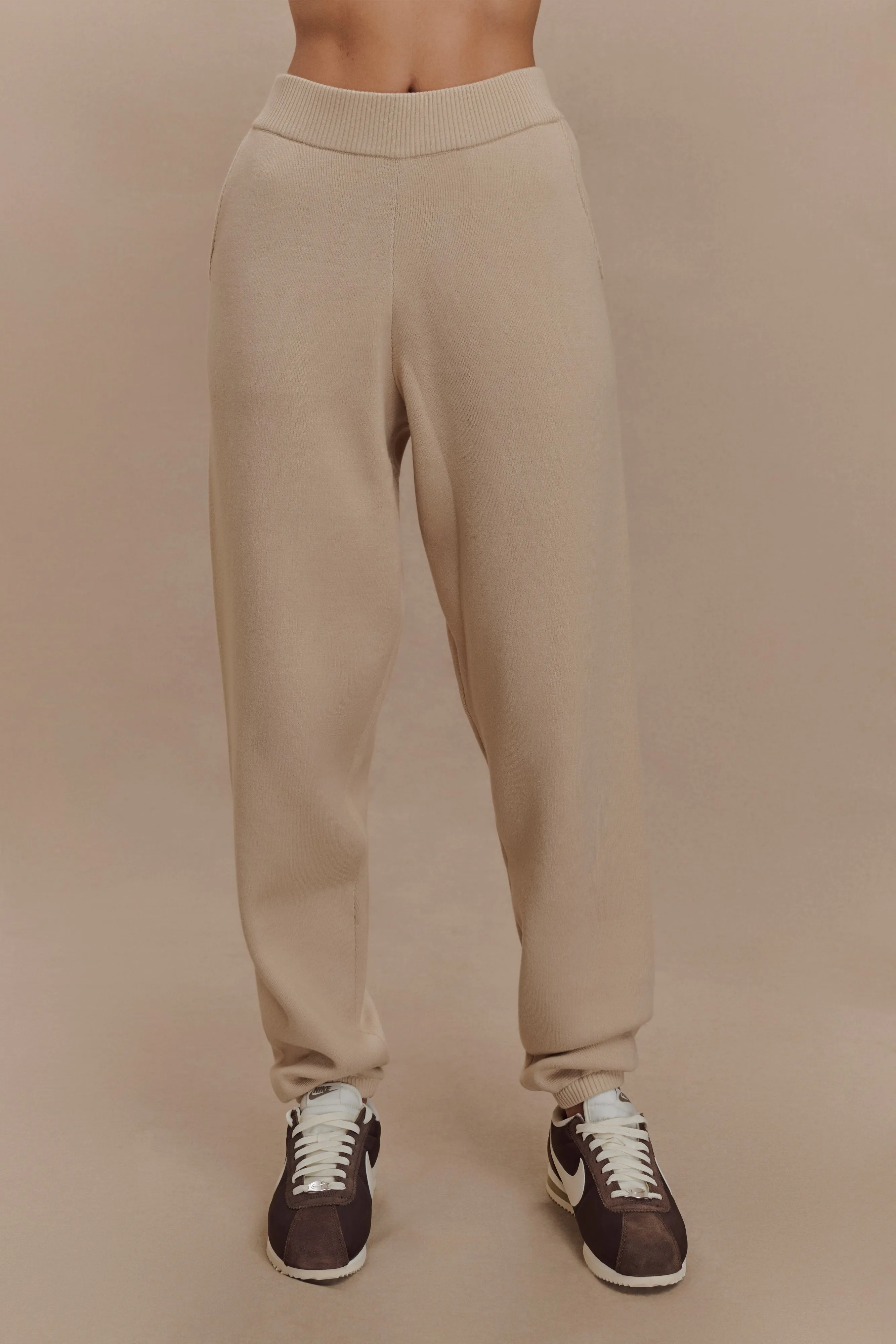 Sami Knit Jogger - Camel Flexible Movement Quick Comfort Design