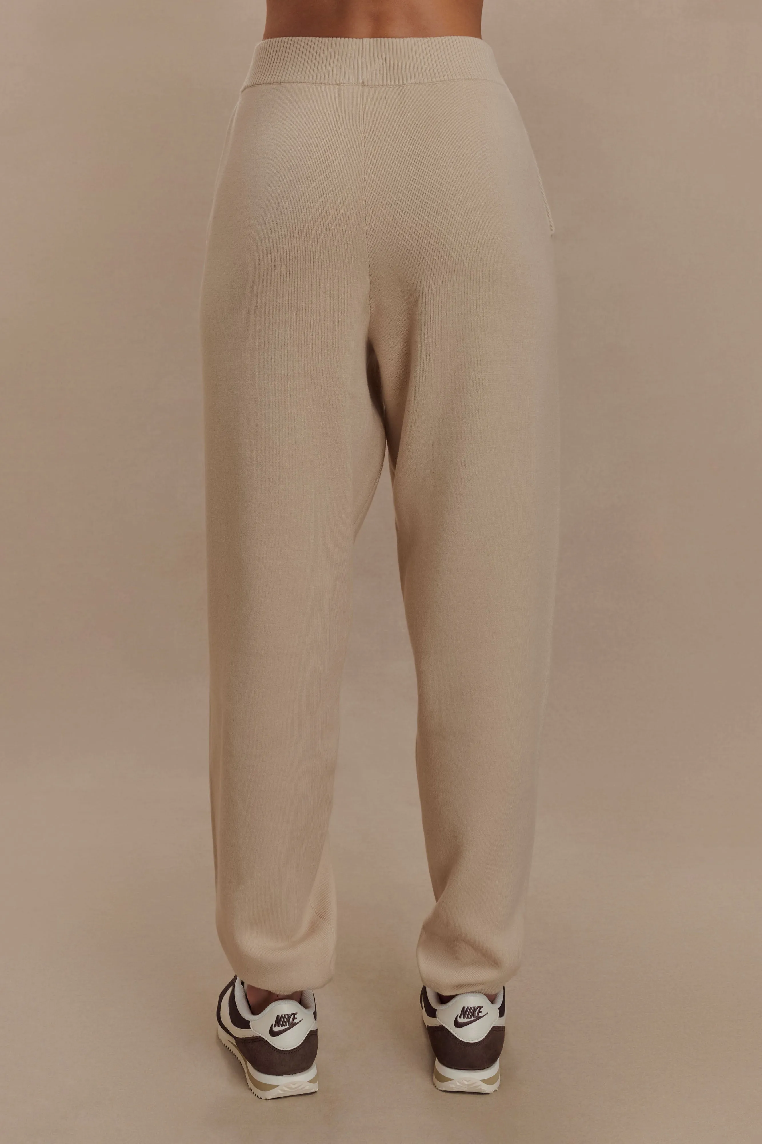 Sami Knit Jogger - Camel Stylish Waistband Chill Comfort