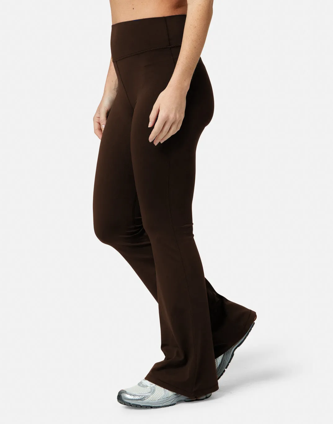 Soft-Motion Flare Legging in Mocha Bean Trendy Boots
