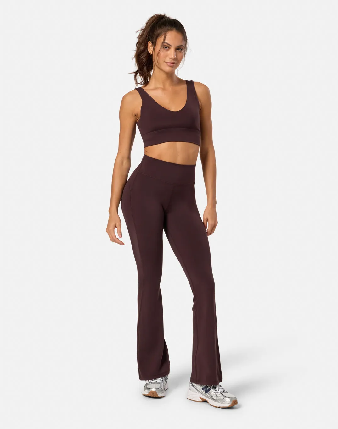 Soft-Motion Flare Legging in Mocha Bean City Soul