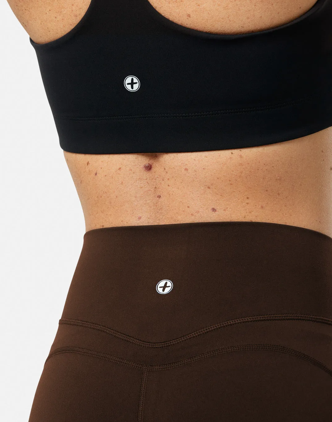 Soft-Motion Flare Legging in Mocha Bean AdjustableStraps FourWay Stretch