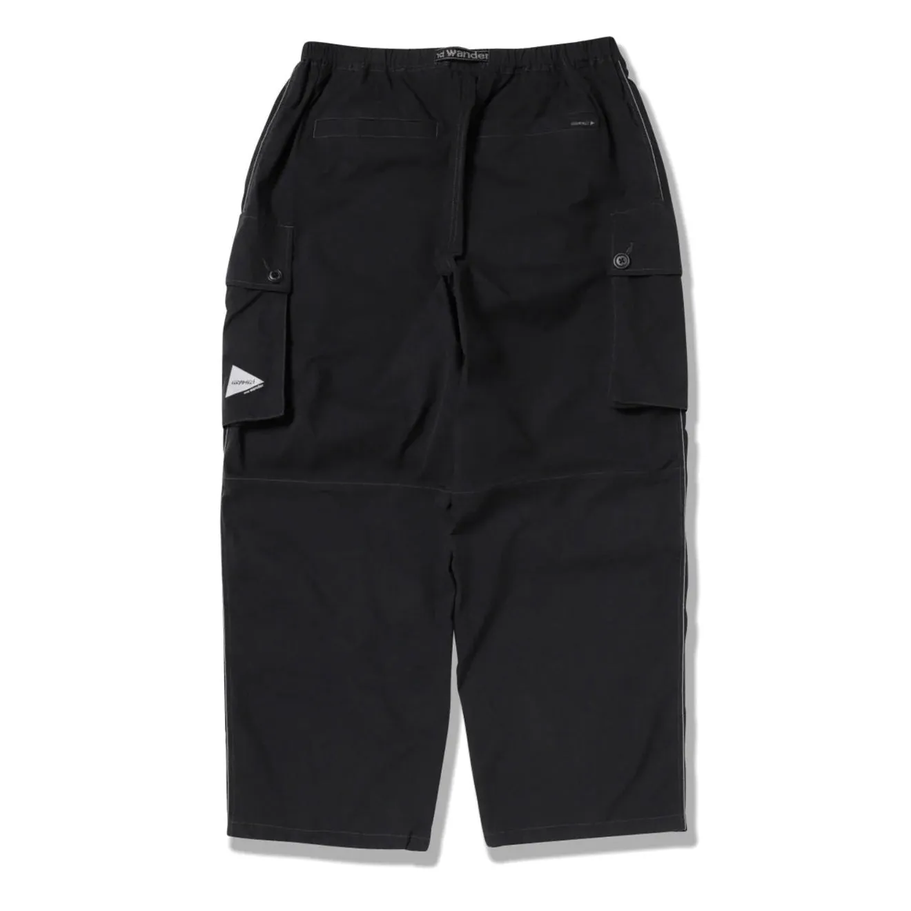 Gramicci x And Wander Womens Military Wide Pant Black LowProfileWaistband Comfort Wearable