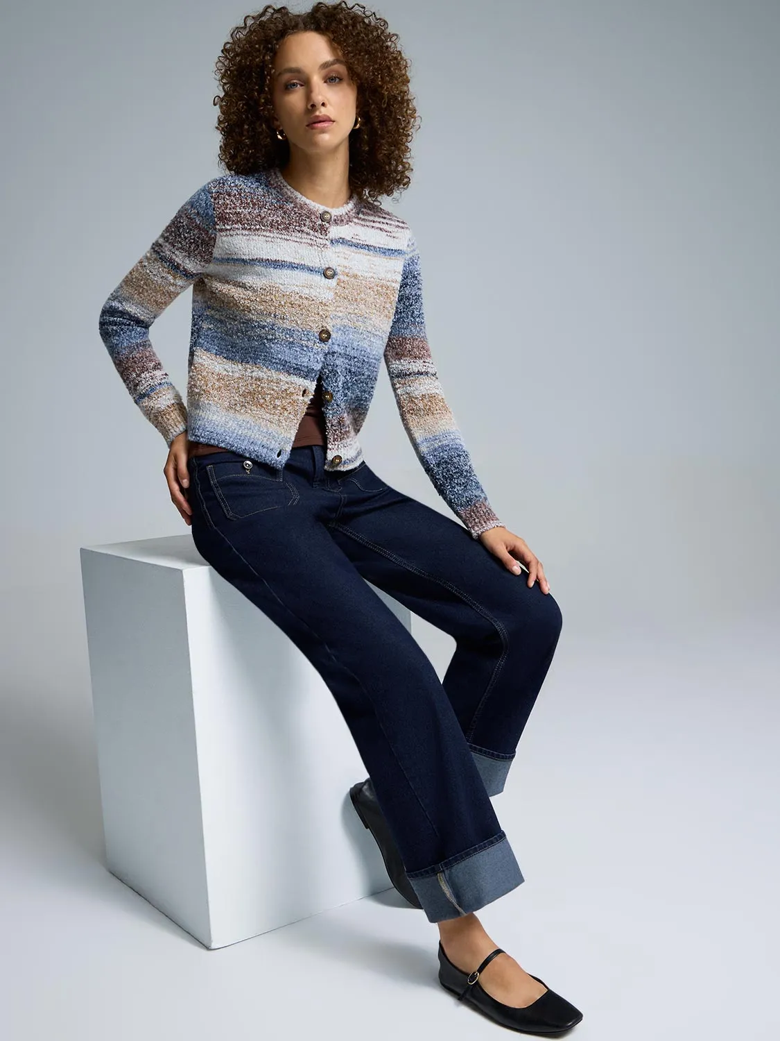 Space Dye Cardigan ZeroWaste Manufacturing