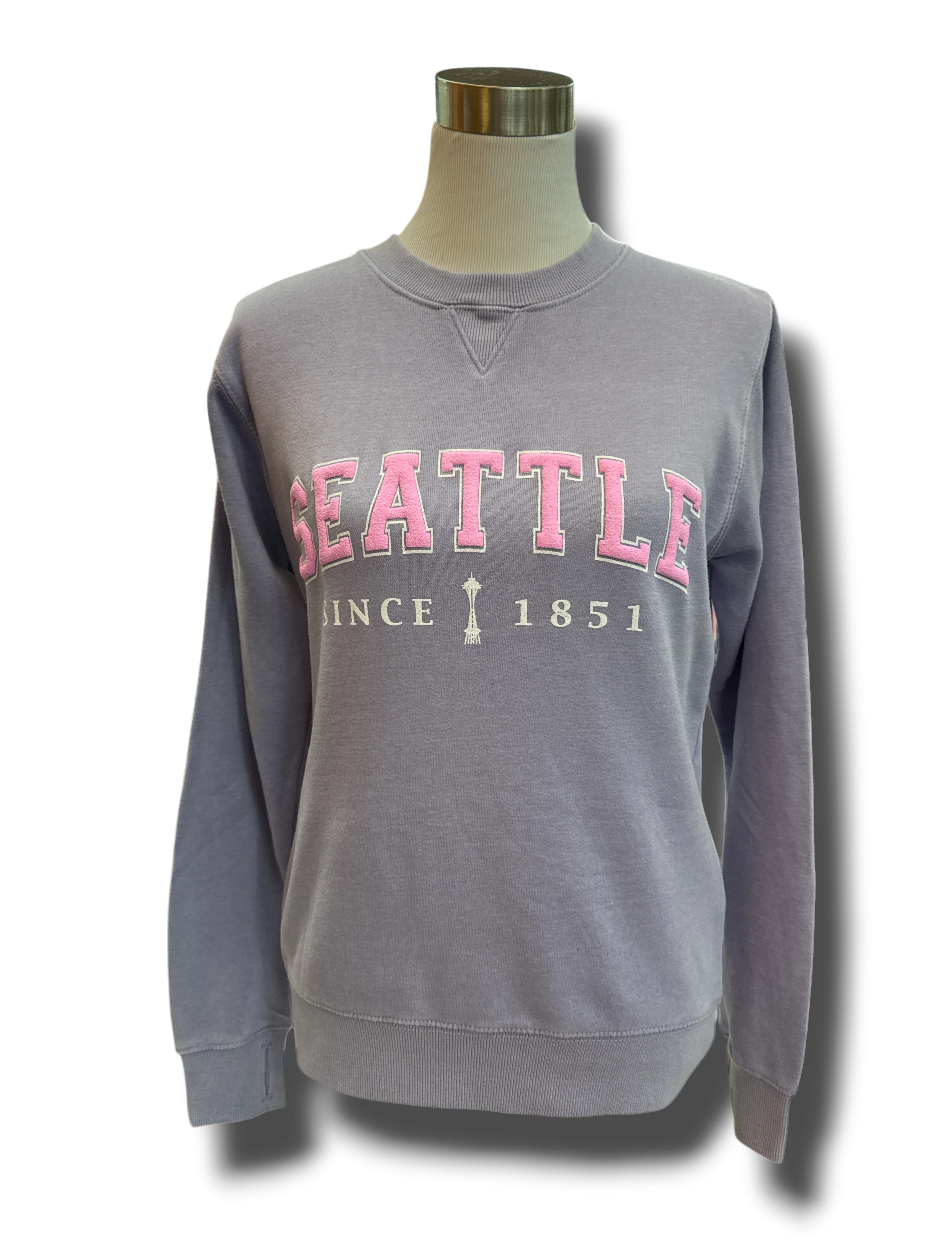 Applique Seattle Crew Sweatshirt sunny day wear Premium Hoodie