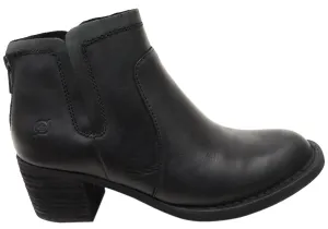 Work Terrain Shock Absorbing Daily Walks Born Reece Womens Comfortable Leather Mid Heel Ankle Boots