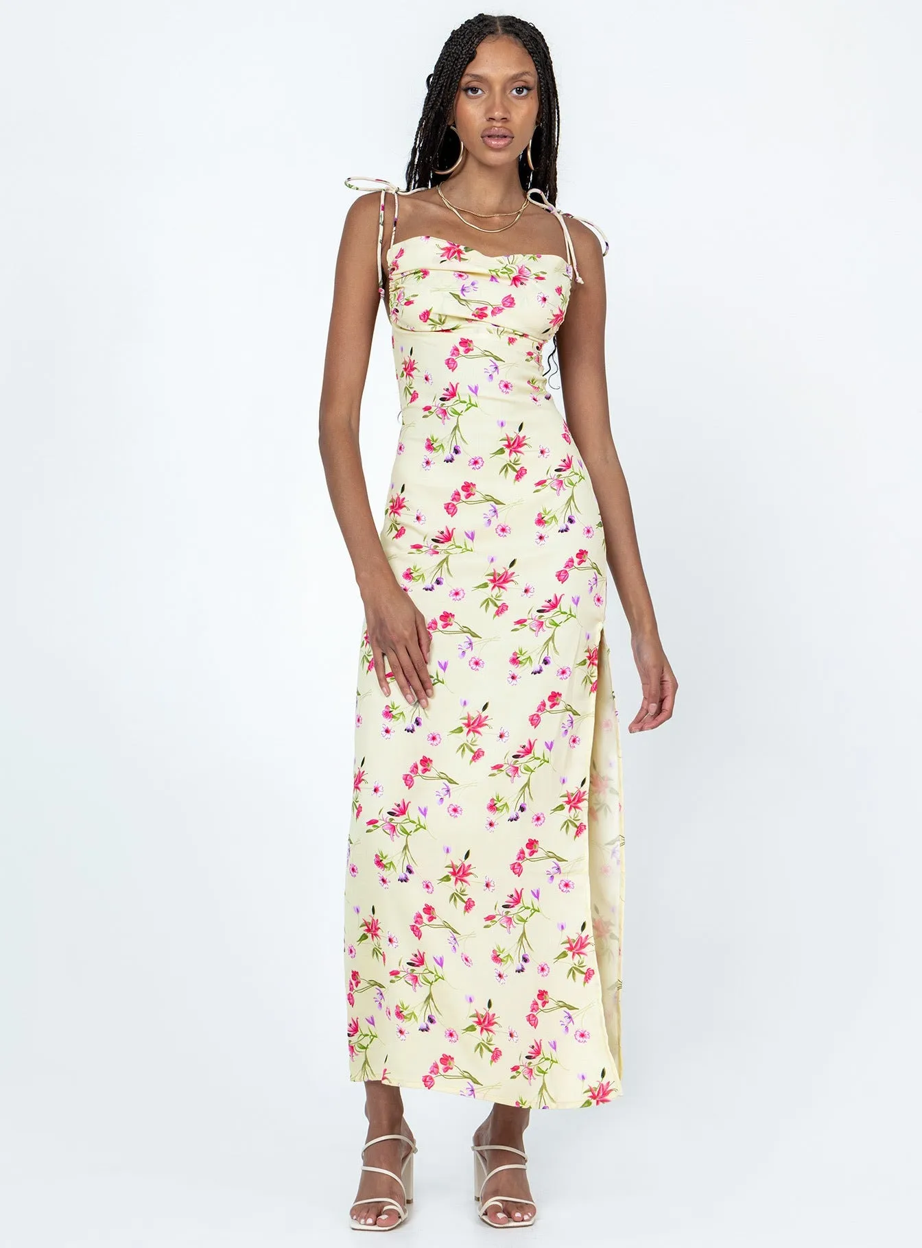 Arness Maxi Dress Yellow Floral Gender Inclusive