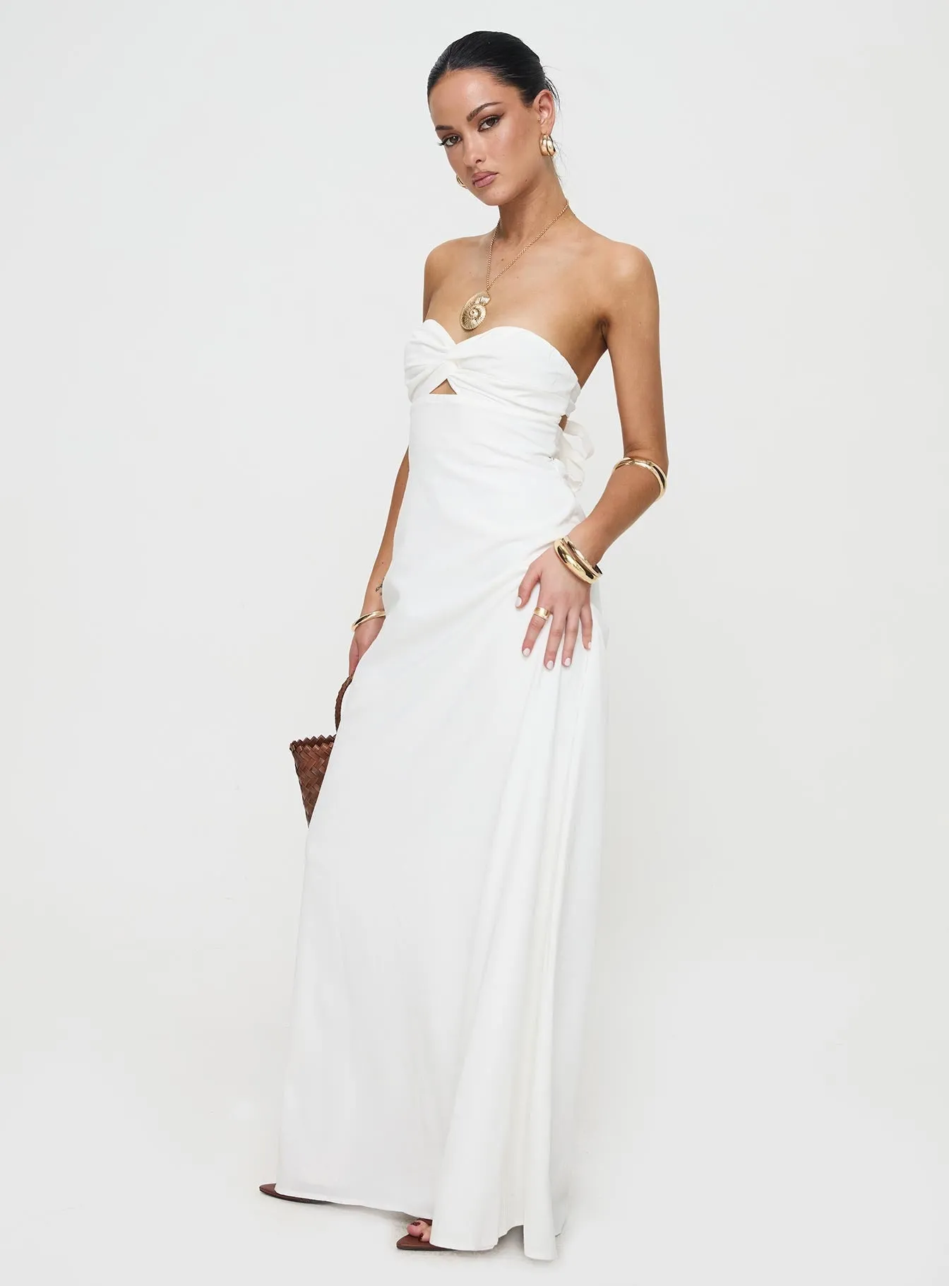 Cozy Design Artis Strapless Maxi Dress White