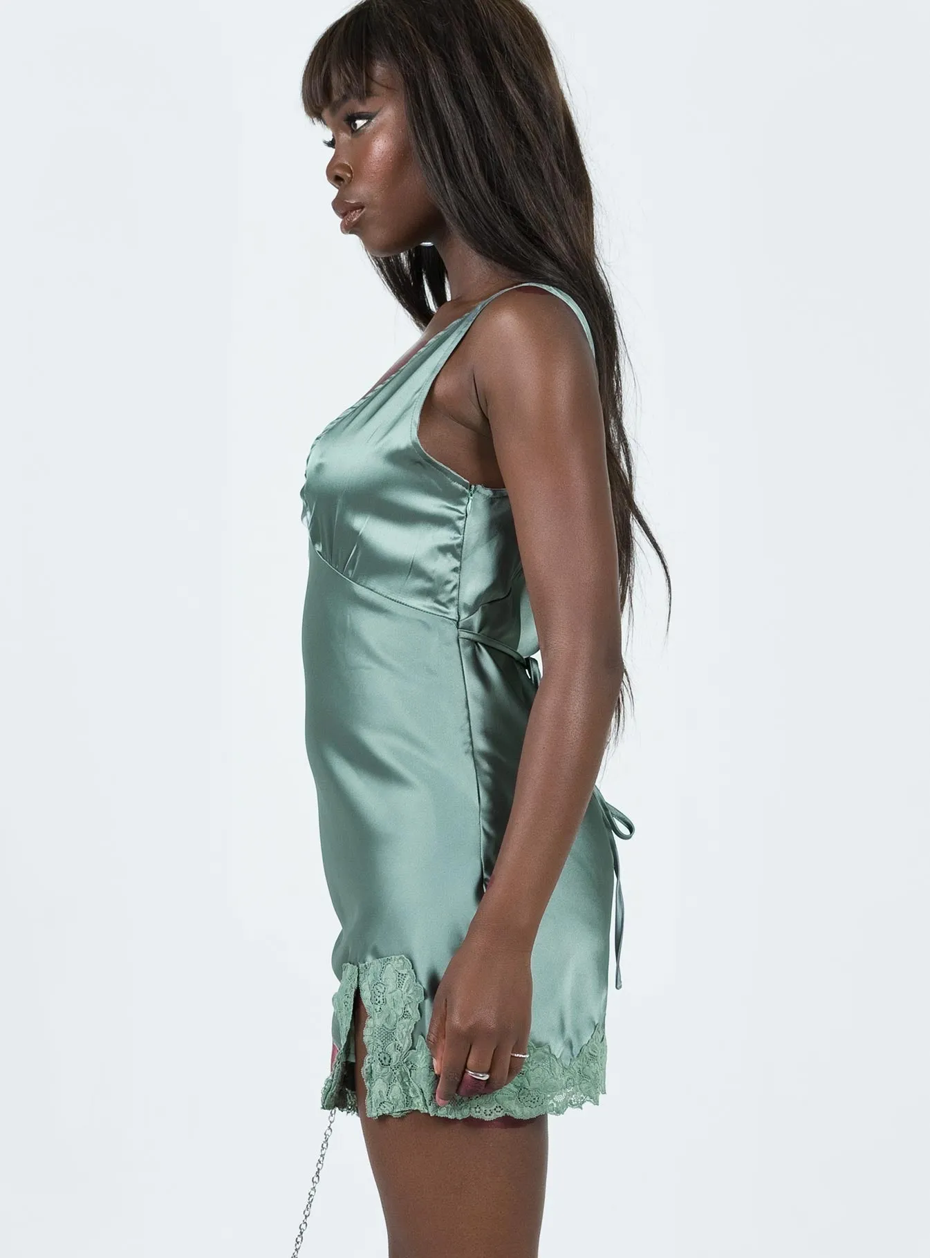 Light Weave Bold Look Athenia Mini Dress Green