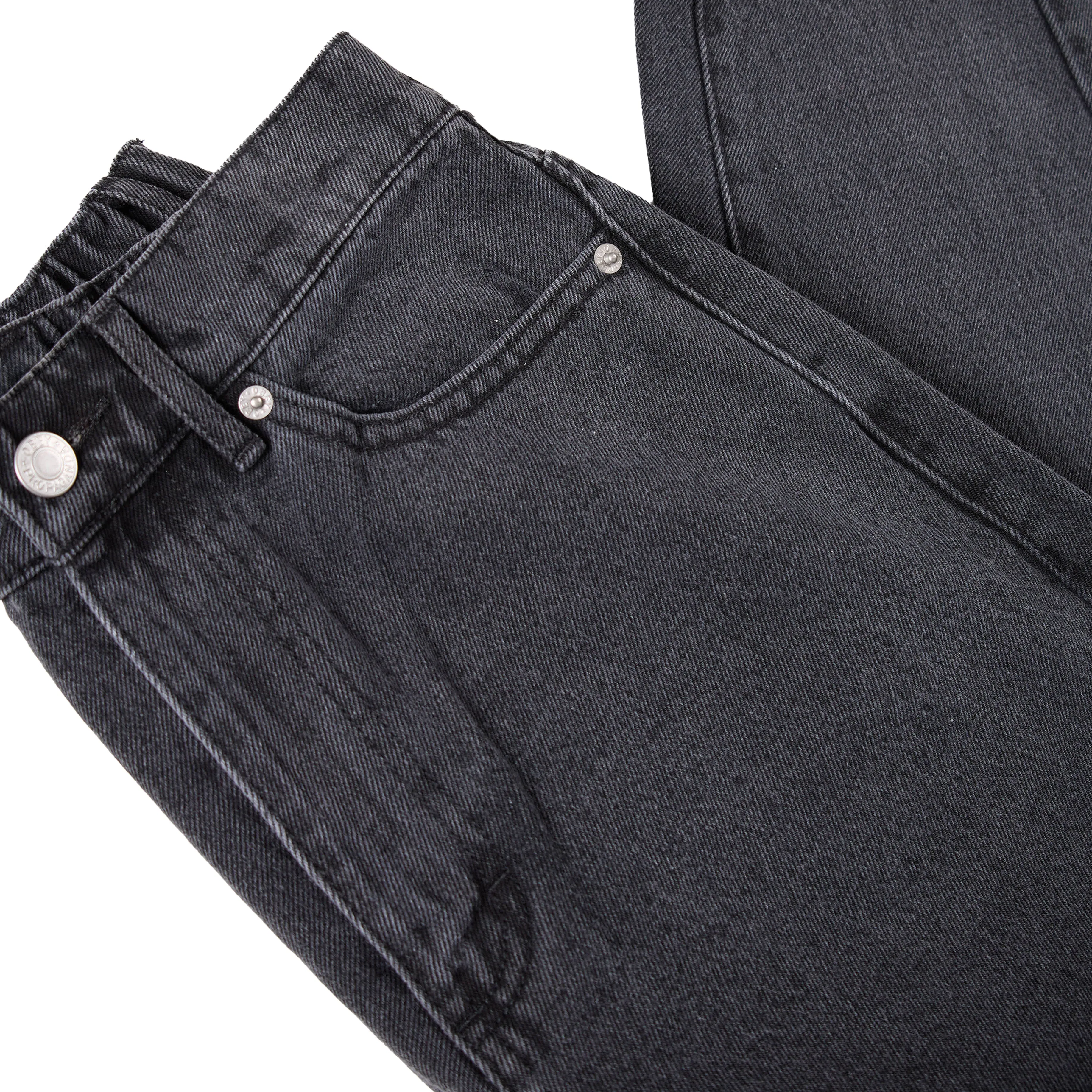 Obey Womens Leah III Baggy Denim Black Ash Supportive Fit FlexibleKneePanels