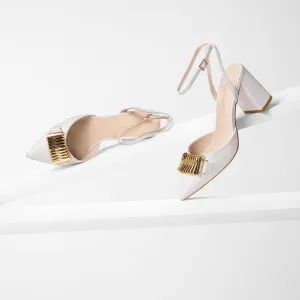 Austin Heel Ltd Ed | White Leather Luxury Mood