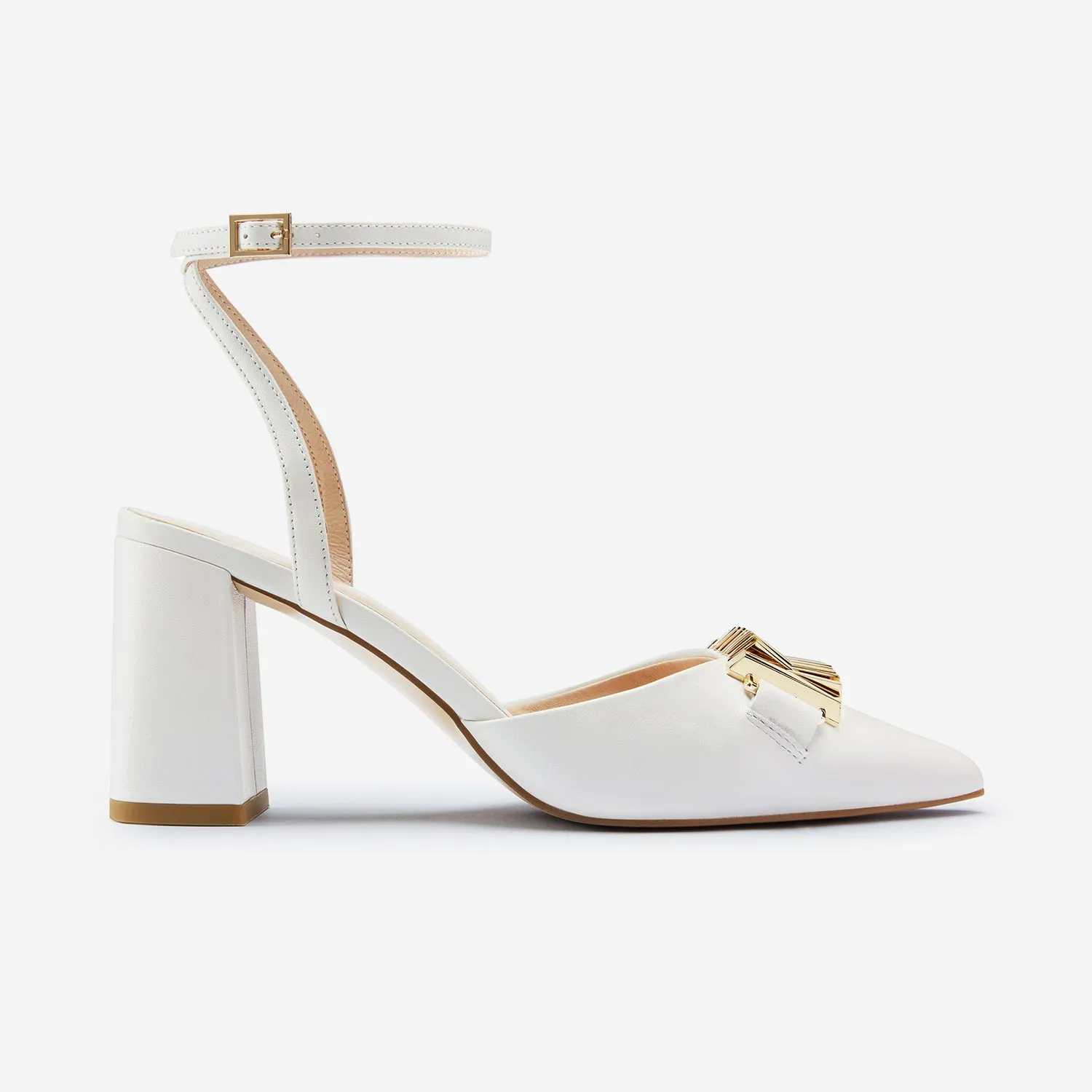 Austin Heel Ltd Ed | White Leather Party Shoes with Heels