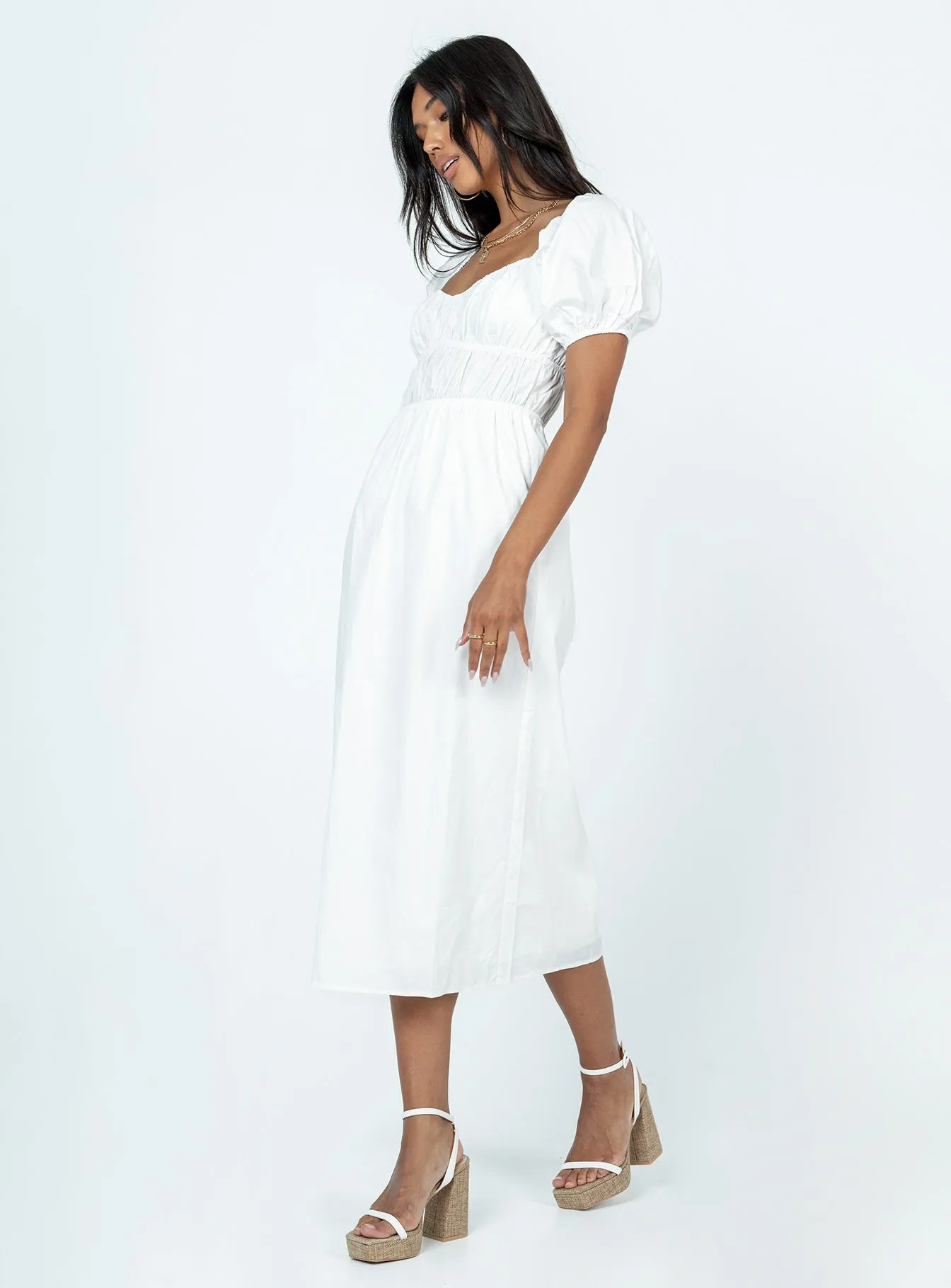 Avianna Maxi Dress White Relaxed work dress