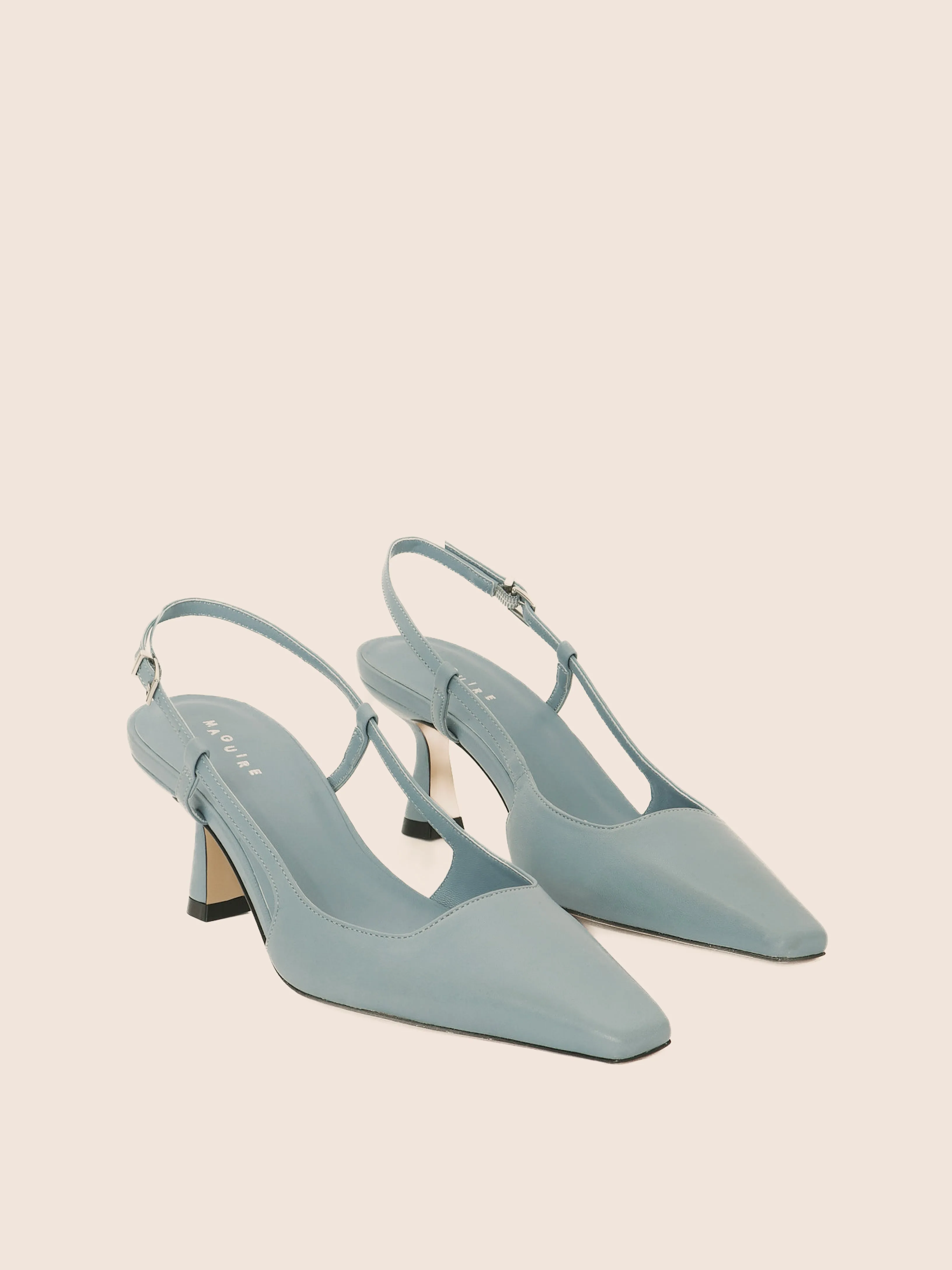 Bahia Denim Pump Ankle Strap Heels