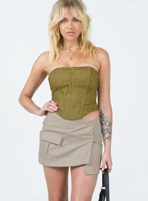 Motel Rhory Skirt Oat Sleek Styling
