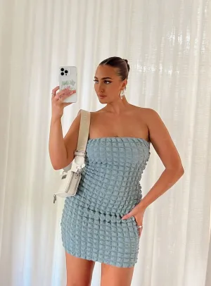 Airy Layer Balmoral Mini Dress Blue