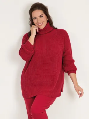 Snug Style Compact Weave Vivienne Knitted Jumper - Red