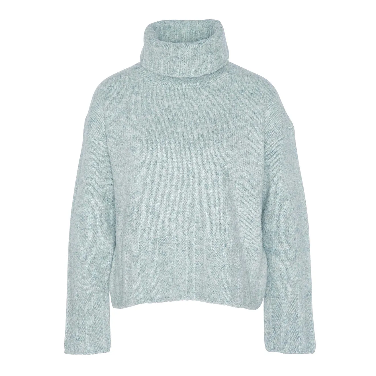 Barbour Womens Anita Knitted Jumper Soft Mint Sleek Surface Polished Feel
