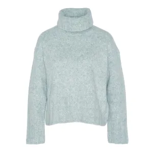Barbour Womens Anita Knitted Jumper Soft Mint Sleek Surface Polished Feel