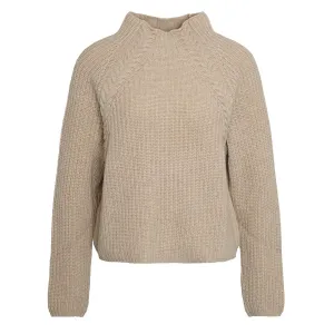 Barbour Womens Rhonda Knitted Jumper Honey Interlock Knit Body City Style