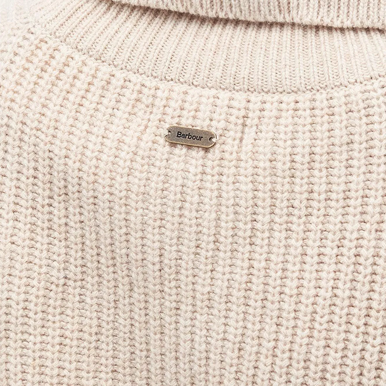 Barbour Womens Yarrow Knitted Jumper Oatmeal Soft Apparel