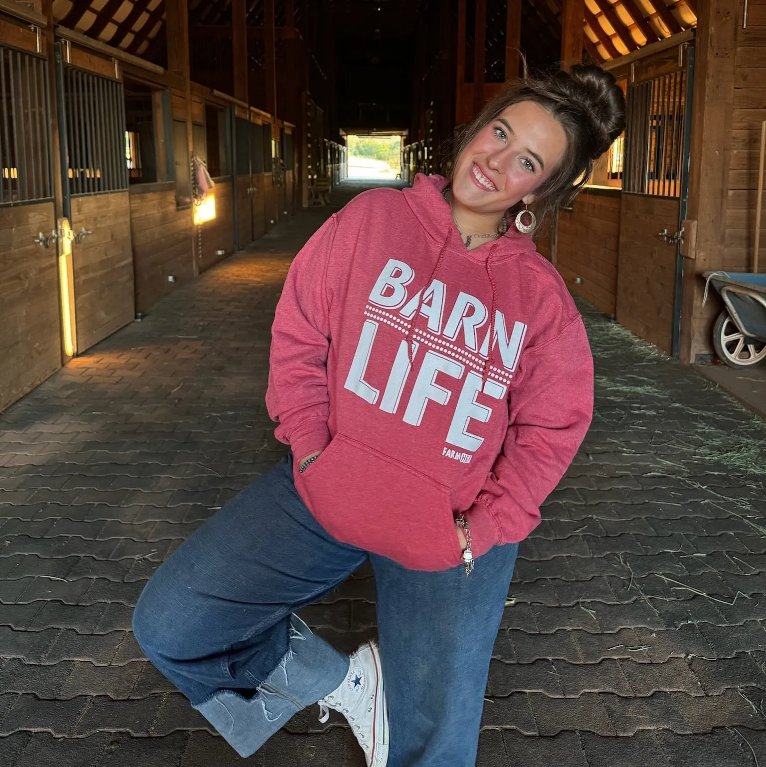 Barn Life Hoodie Red Beach Cover